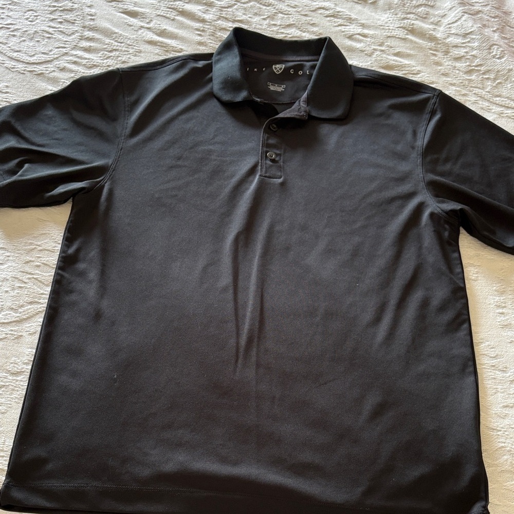 Gently Loved Nike FitDry Men's Black Polo Shirt M